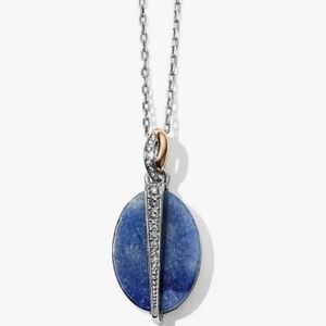 Brighton Neptune's Rings Oval Brazil Blue Quartz Reversible Necklace